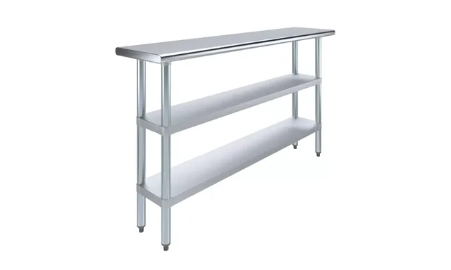 AmGood AMGWT-1460-2SH — Work Table, 60"W x 14"D, 18-ga 430 stainless steel