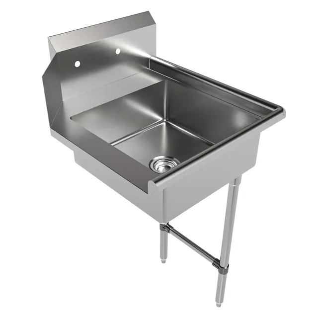 BK Resources BKSDT-26-R-SS — Dish Table, 26" wide, 18-ga 304 stainless steel