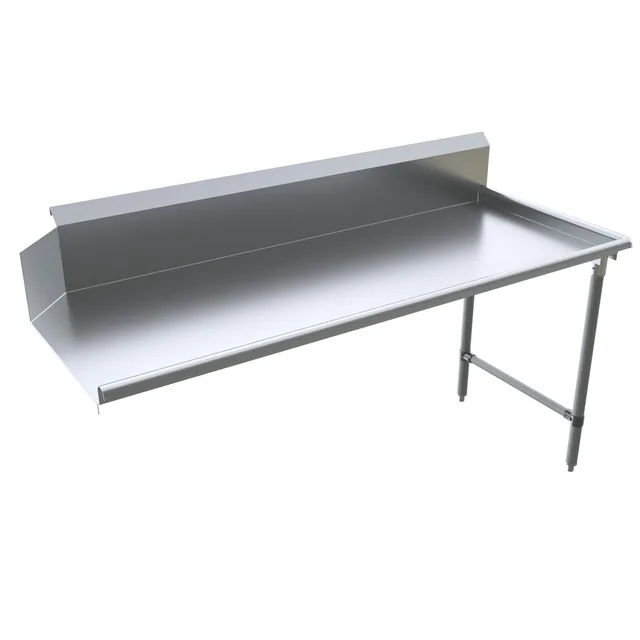 BK Resources BKCDT-72-R — Dish Table, 18-ga 304 stainless steel