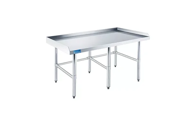 AmGood AMGES-2472-RCB+35inch — Work Table with Backsplash, 18-ga 430 stainless steel
