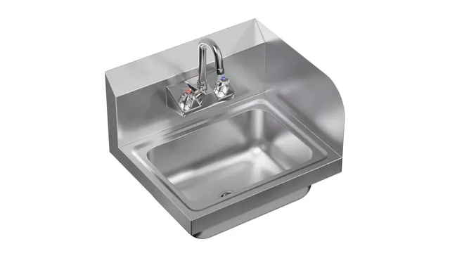 AmGood AMGSINKHS-17SS-R — Hand Sink, 15"W x 17"D, 20-ga 304 stainless steel