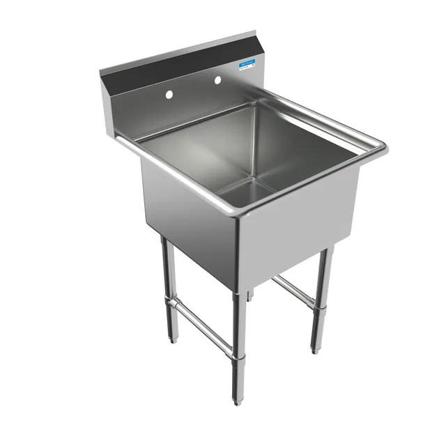 BK Resources BKS-1-20-12S — 1-Compartment Sink, 25"W x 25.81"D x 43.75"H, stainless steel