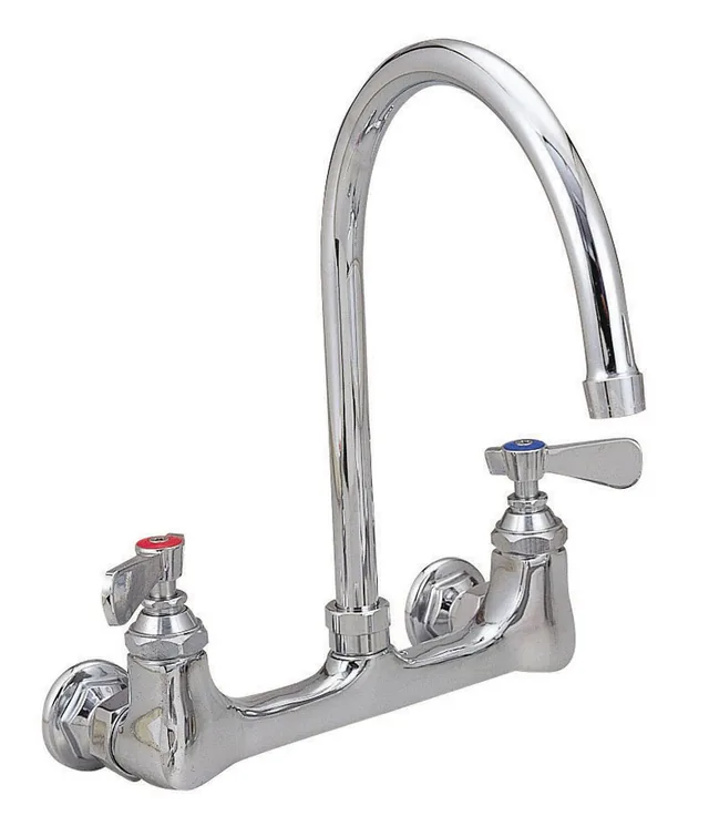 BK Resources BKF-8G-G — Splash-Mount Faucet, 8" Spout
