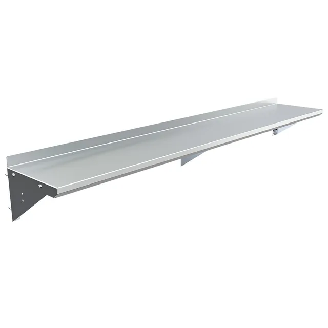 BK Resources BKWS-1272 — Wall Shelf, 72"W x 12"D, 18-ga 304 stainless steel