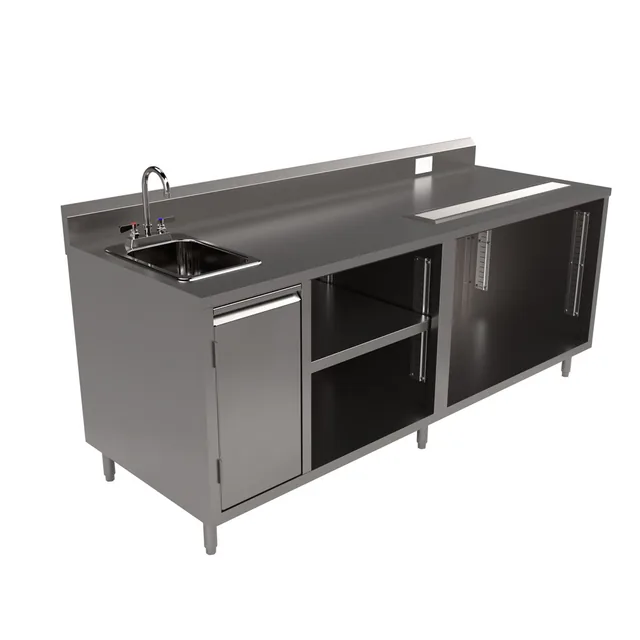 BK Resources BEVT-3096L — Cabinet Base Work Table, 96"W x 30"D x 40.5"H, stainless steel