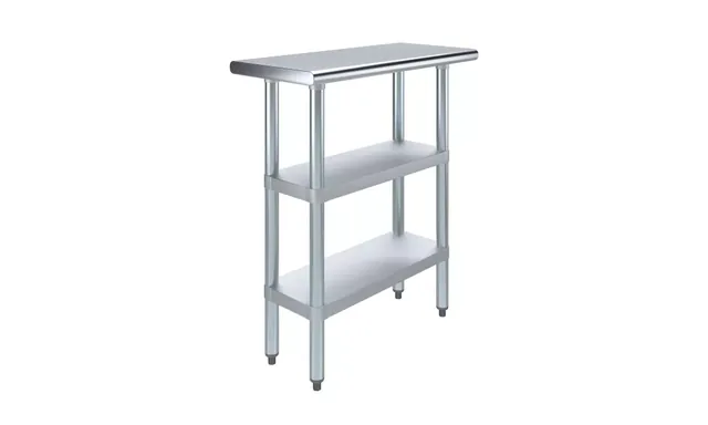 AmGood AMGWT-1430-2SH — Work Table, 30"W x 14"D, 18-ga 430 stainless steel