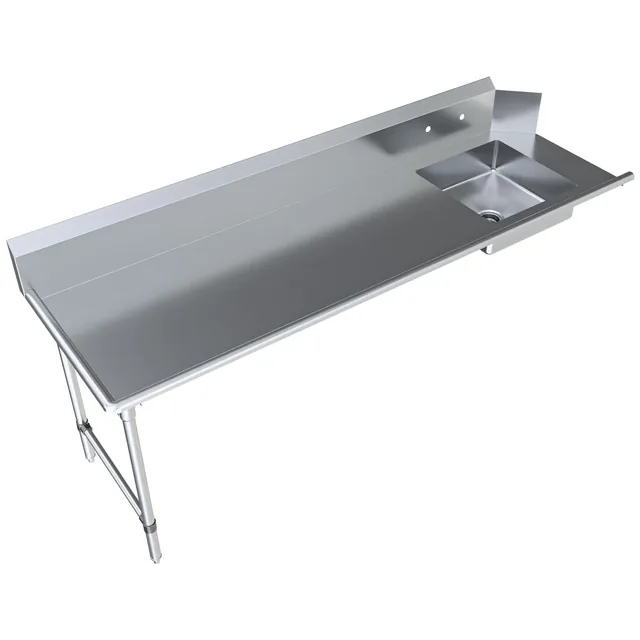 BK Resources BKSDT6-96-L-SS — Soiled (dirty) table, 96″ long