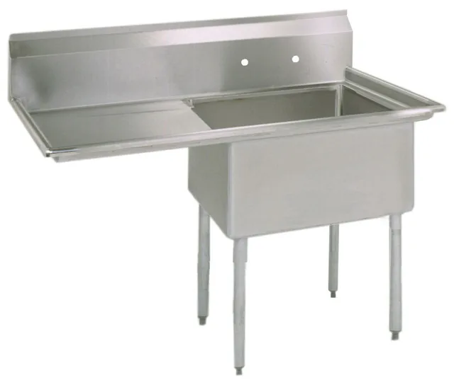 BK Resources BKS-1-24-14-24L — 1-Compartment Sink, 50.5"W x 29.81"D x 43.75"H, stainless steel