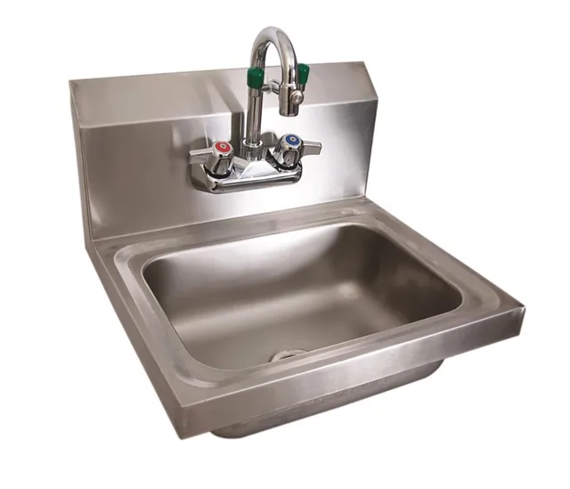 BK Resources BKHS-W-1410EY-P-G — Hand Sink, 17"W x 15.5"D, stainless steel