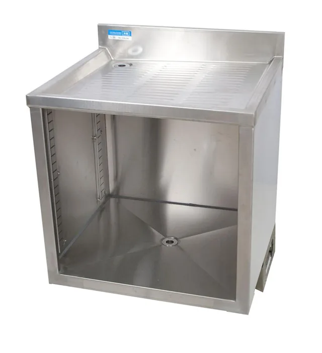 BK Resources UBB-21-GC240 — Underbar Glass Rack Cabinet, 24"W x 21"D x 33.5"H, 18-ga 304 stainless steel