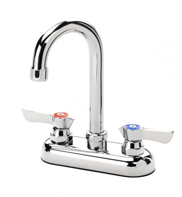 Krowne 11-400L — Deck-Mount Gooseneck Faucet, 4"" Centers, 3.5" Spout