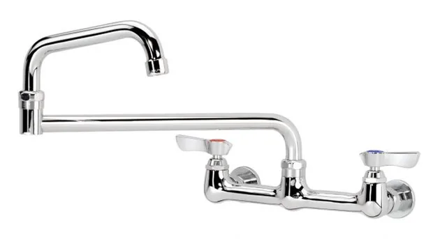 Krowne 12-818L — Wall-mount faucet, 8" centers, double-jointed