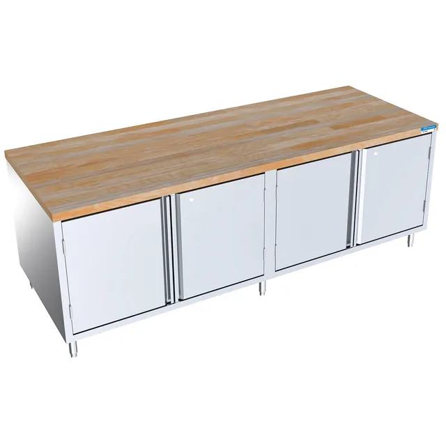 BK Resources CMT-3696HL — Cabinet Base Work Table, 96"W x 36"D x 34.75"H, stainless steel