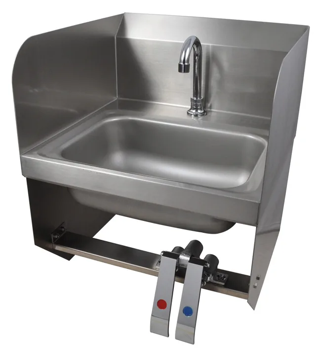 BK Resources CP-D1410SS-KV-PG — Hand Sink, 14"W x 10"D, 20-ga 304 stainless steel