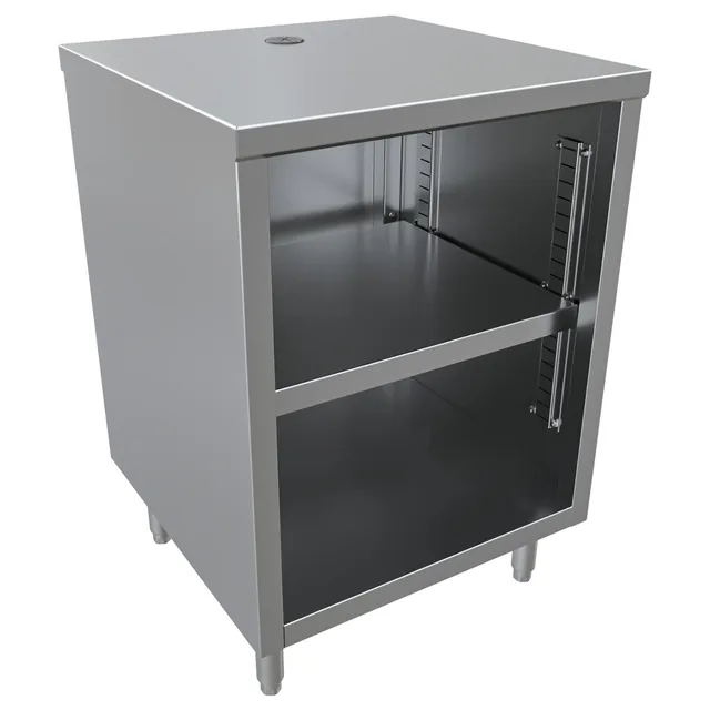 BK Resources CST-2424-2H — Cabinet Base Work Table, 24"W x 24"D x 34.75"H, stainless steel