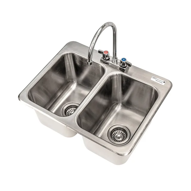 BK Resources DDI2-10141024-P-G — Drop-In Sink, 24"W x 18.5"D x 10"H, stainless steel