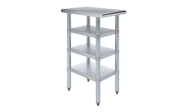 AmGood AMGWT-2415-3SH — Work Table, 15"W x 24"D, 18-ga 430 stainless steel