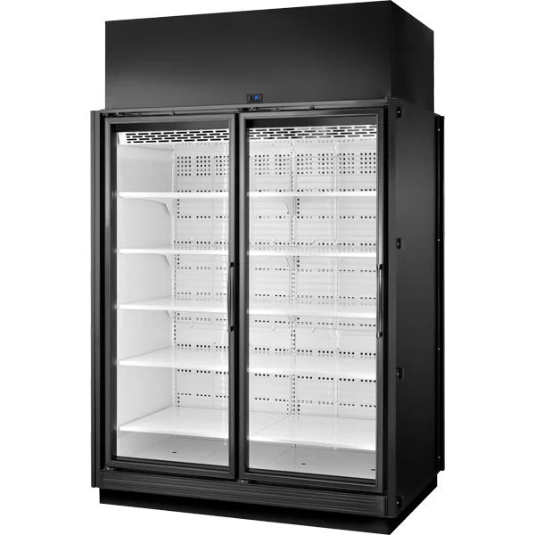 True TRM2M-NY-BLK-WHT-1BLKLL-4 — Glass-Door Merchandiser, 67.38"W x 38.88"D