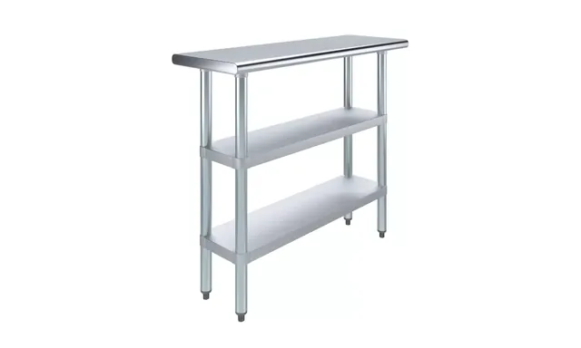 AmGood AMGWT-1448-2SH — Work Table, 48"W x 14"D, 18-ga 430 stainless steel