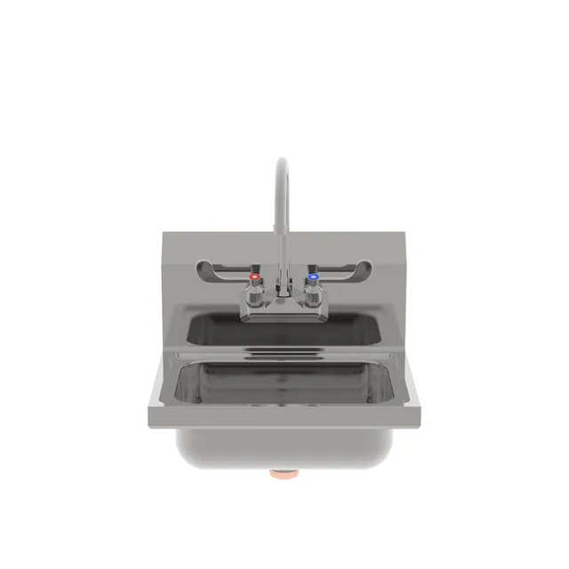 Atosa SH17 — Wall-Mount Hand Sink, 17"W x 15.38"D, 20-ga 304 stainless, wrist blade