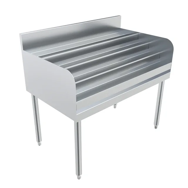 BK Resources UB4-21-LD36 — Underbar Liquor Display, 36"W x 21"D, 18-ga 304 stainless steel