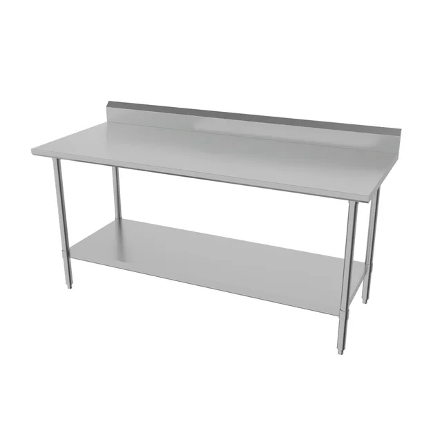 BK Resources CVTR5-7224 — Riser-Top Work Table, 72"W x 24"D x 34.75"H, 16-ga stainless steel