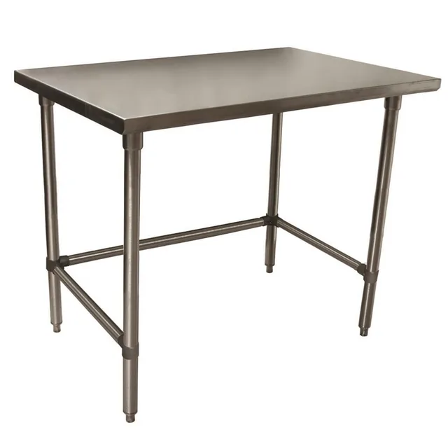 BK Resources VTTOB-4830 — Work Table with Open Base, 48"W x 30"D, 18-ga 430 galvanized steel