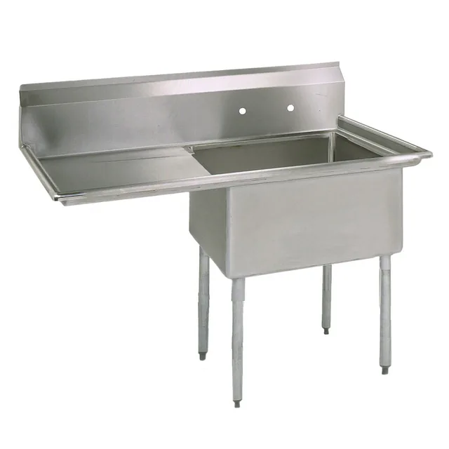 BK Resources BKS-1-18-12-18L — 1-Compartment Sink, 38.5"W x 23.81"D x 43.75"H, stainless steel