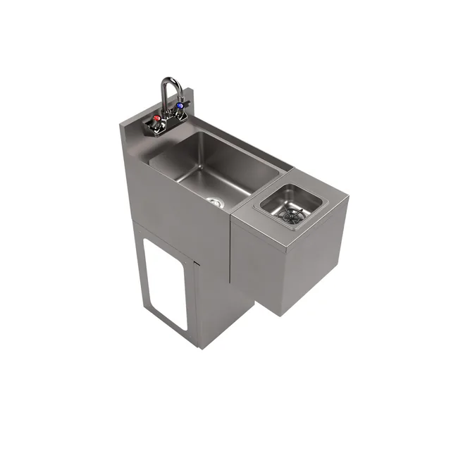 BK Resources UBB-18-SS12-GR-PG — Underbar Glass Rinser, 18"W x 12"D, 18-ga 304 stainless steel