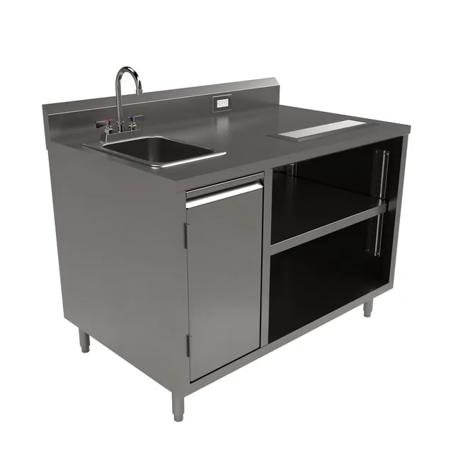 BK Resources BEVT-3048L — Cabinet Base Work Table, 48"W x 30"D x 40.5"H, stainless steel