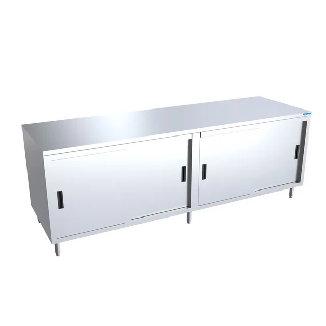 BK Resources CST-3096S2 — Cabinet Base Work Table, 96"W x 30"D x 34.75"H, 304 stainless steel