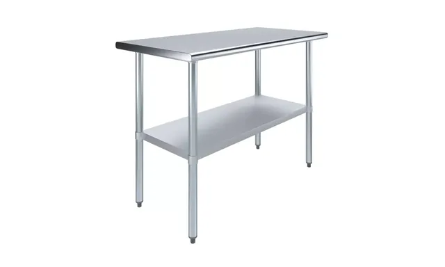 AmGood AMGWT-2448 — Work Table, 48"W x 24"D, 18-ga 430 stainless steel