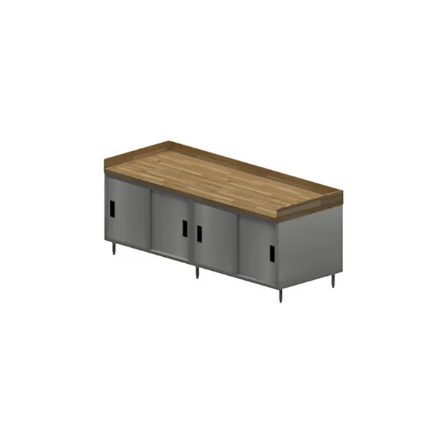 BK Resources CMBT-3096S — Maple-top cabinet-base work table, 96″ × 30″