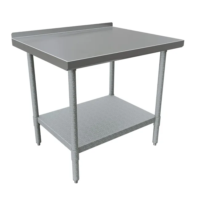 BK Resources VTTR-3630 — Riser-Top Work Table, 18-ga stainless steel