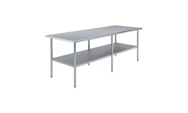 AmGood AMGWT-3696 — Work Table, 96"W x 36"D, 18-ga 430 stainless steel