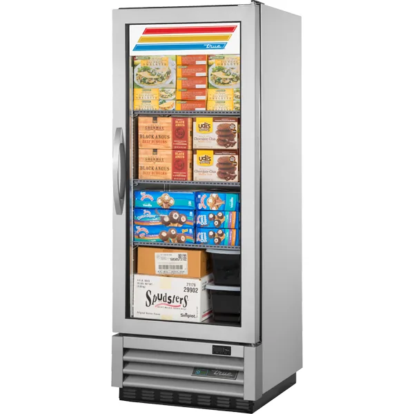 True T-12FG-HC~FGD01 — Reach-In Freezer with 1 Glass Door, 27.88"W x 23.25"D x 63"H, 10.43 cu ft