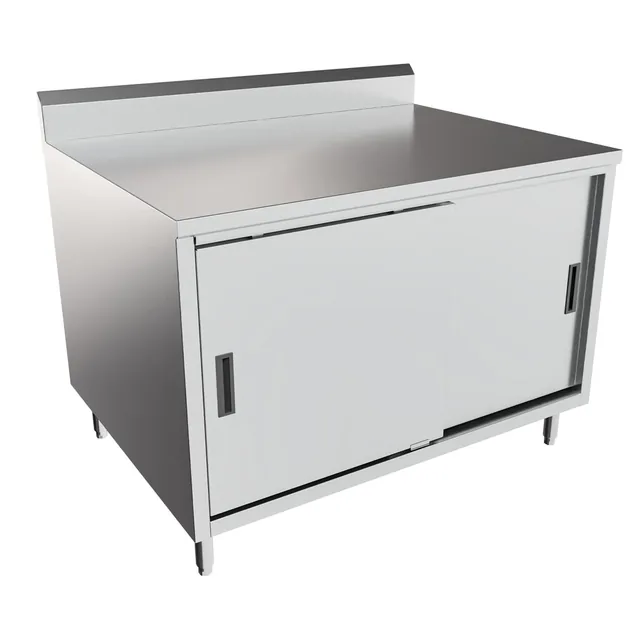 BK Resources CSTR5-3648S — Cabinet Base Work Table, 48"W x 36"D x 39.75"H, stainless steel