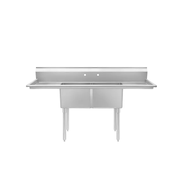 Atosa SS1818D21D18 — 2-Compartment Sink, 72"W x 23.5"D