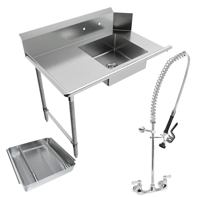 BK Resources BKSDT-48-L-P3-G — Dish Table, 18-ga
