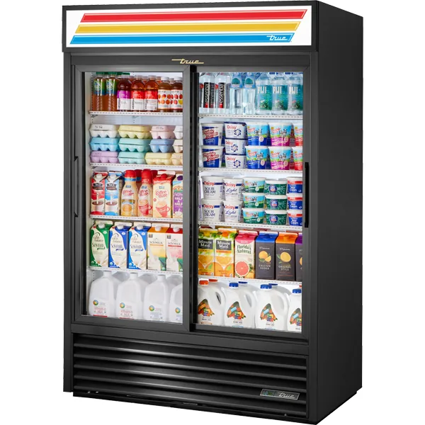True GDM-47-HC-LD — Reach-In Refrigerator with 2 Glass Doors, 54.17"W x 29.76"D x 78.35"H, 41.35 cu ft