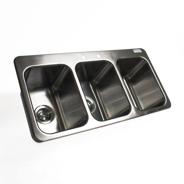 BK Resources DDI3-10141024 — Drop-In Sink, 35.75"W x 18.5"D x 10"H, stainless steel