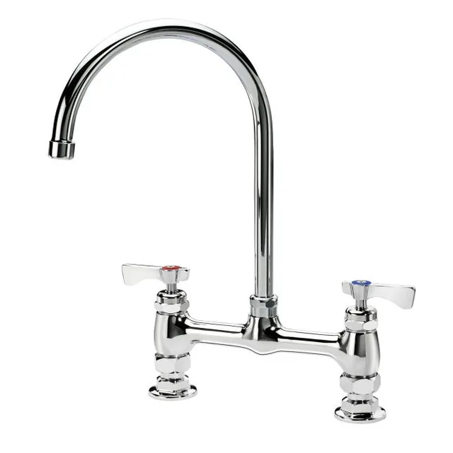 Krowne 15-802L — Deck-Mount Gooseneck Faucet, 8"" Centers, 8.5" Spout
