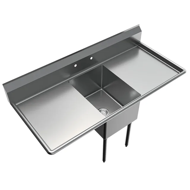 BK Resources BKS-1-1824-14-24TS — 1-Compartment Sink, 66"W x 29.81"D x 43.75"H, stainless steel