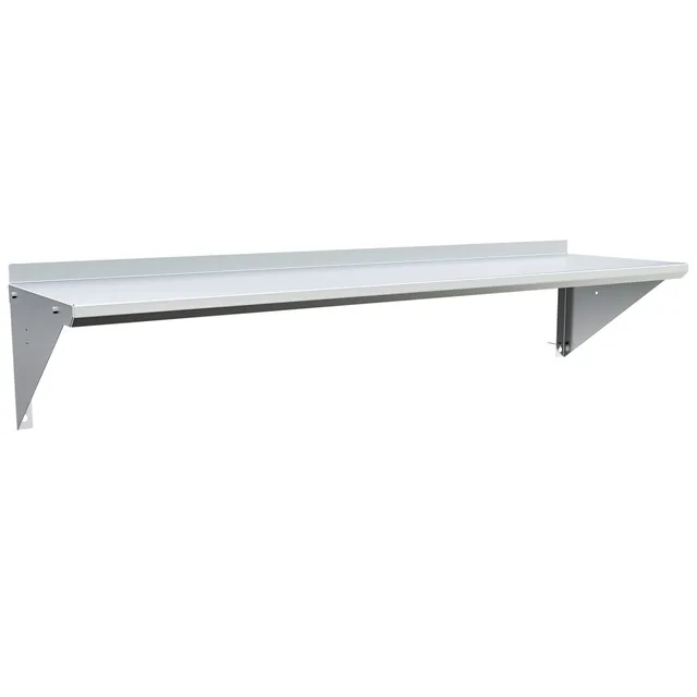 BK Resources BKWS-1660 — Wall Shelf, 60"W x 16"D, 18-ga 304 stainless steel