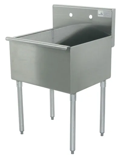 Advance Tabco 4-3-54 — 3-Compartment Sink, 18"x21" bowls, 54"W x 21"D, 16-ga 430 stainless