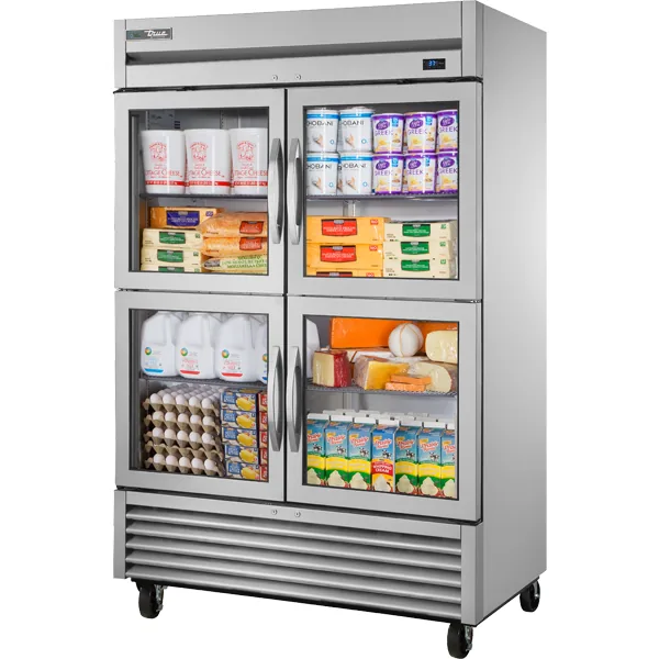 True T-49G-4-HC~FGD01 — Reach-In Refrigerator with 4 Glass Doors, 54.13"W x 29.75"D x 78.38"H, 43.25 cu ft