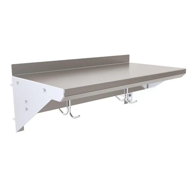 BK Resources BKWS-1224-PR — Wall Shelf, 24"W x 12"D, stainless steel