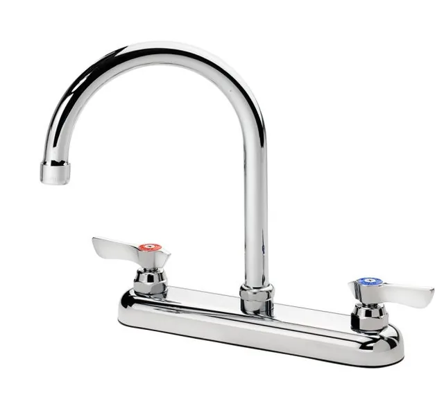 Krowne 13-801L — Deck-Mount Gooseneck Faucet, 8"" Centers, 6" Spout